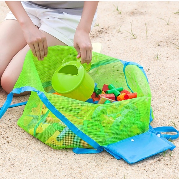 Xplanet Large Mesh Beach Bag - Family Toys Shell Storage Bag - Picture 4 of 6